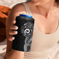 New Zealand Maori Koru Art Traditional Tattoo 4 in 1 Can Cooler Tumbler Simple Style