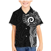 New Zealand Maori Koru Art Traditional Tattoo Family Matching Mermaid Dress and Hawaiian Shirt Simple Style