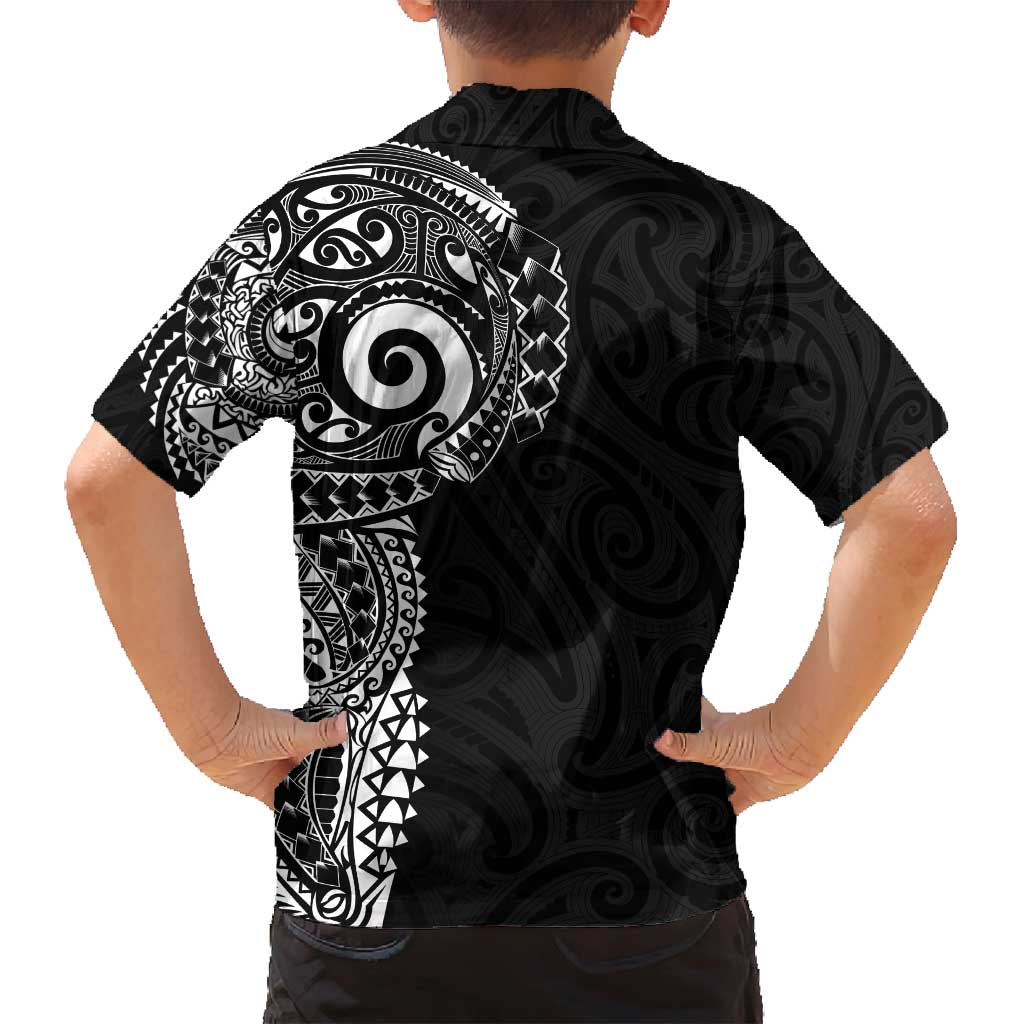 New Zealand Maori Koru Art Traditional Tattoo Family Matching Puletasi and Hawaiian Shirt Simple Style