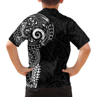 New Zealand Maori Koru Art Traditional Tattoo Family Matching Puletasi and Hawaiian Shirt Simple Style