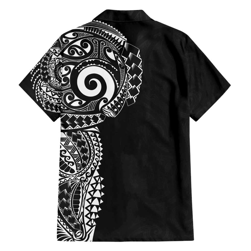 New Zealand Maori Koru Art Traditional Tattoo Family Matching Puletasi and Hawaiian Shirt Simple Style