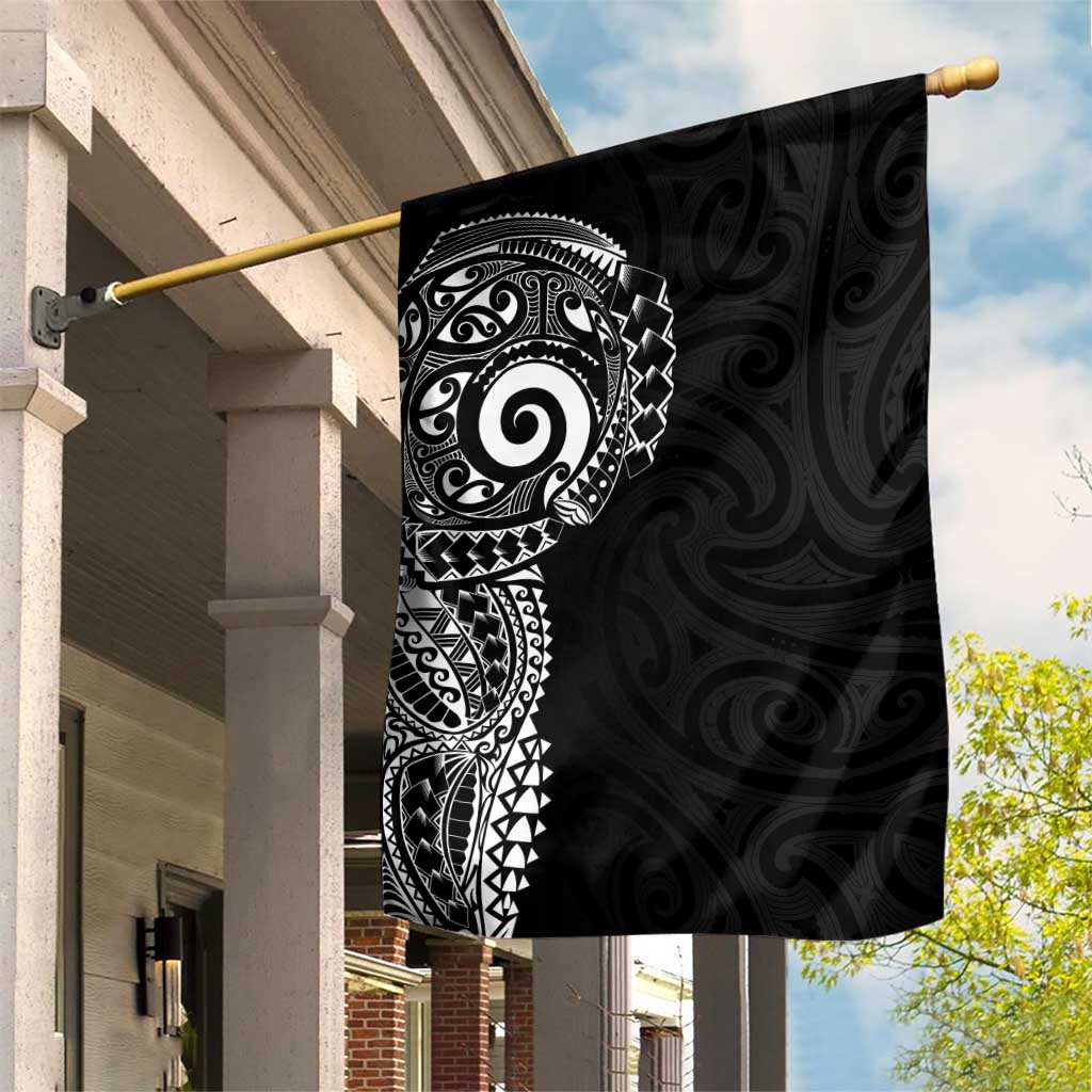 New Zealand Maori Koru Art Traditional Tattoo Garden Flag Simple Style