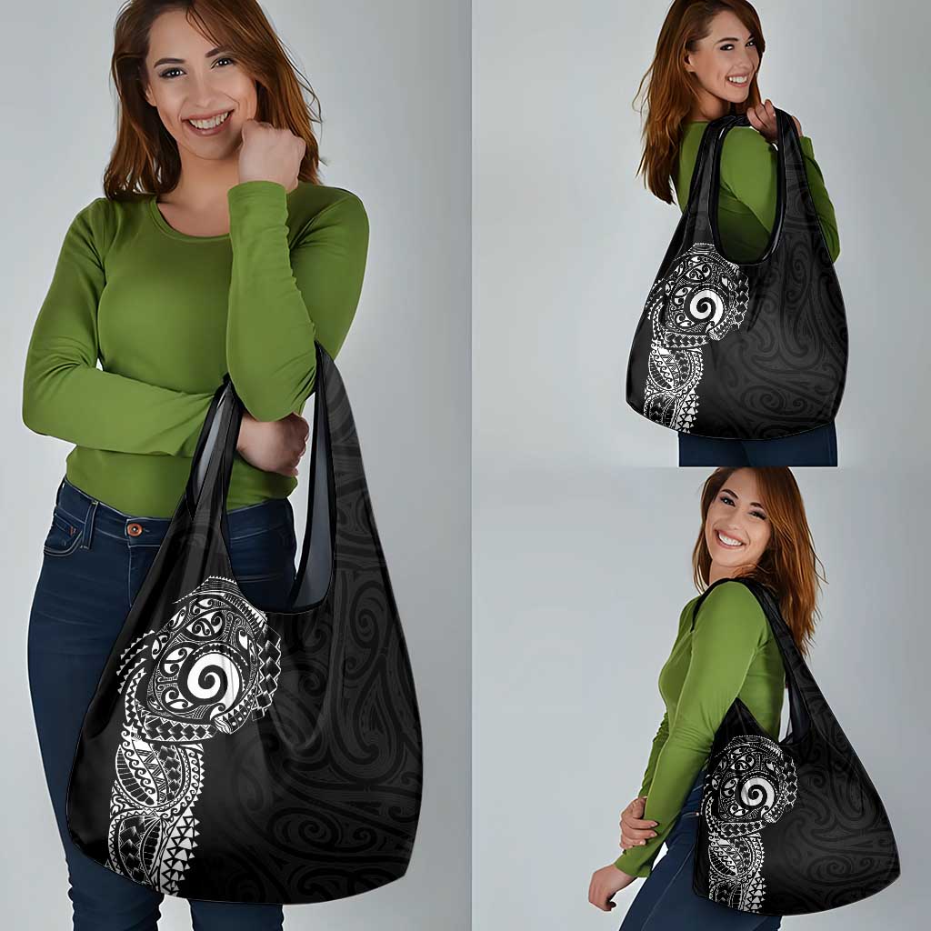 New Zealand Maori Koru Art Traditional Tattoo Grocery Bag Simple Style