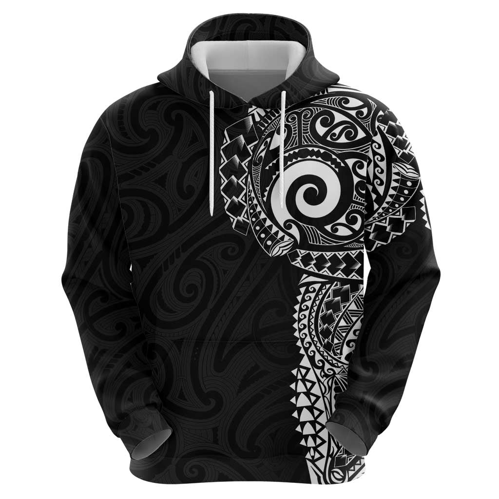 New Zealand Maori Koru Art Traditional Tattoo Hoodie Simple Style