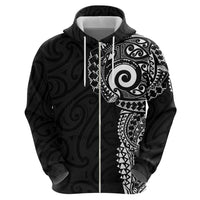 New Zealand Maori Koru Art Traditional Tattoo Hoodie Simple Style