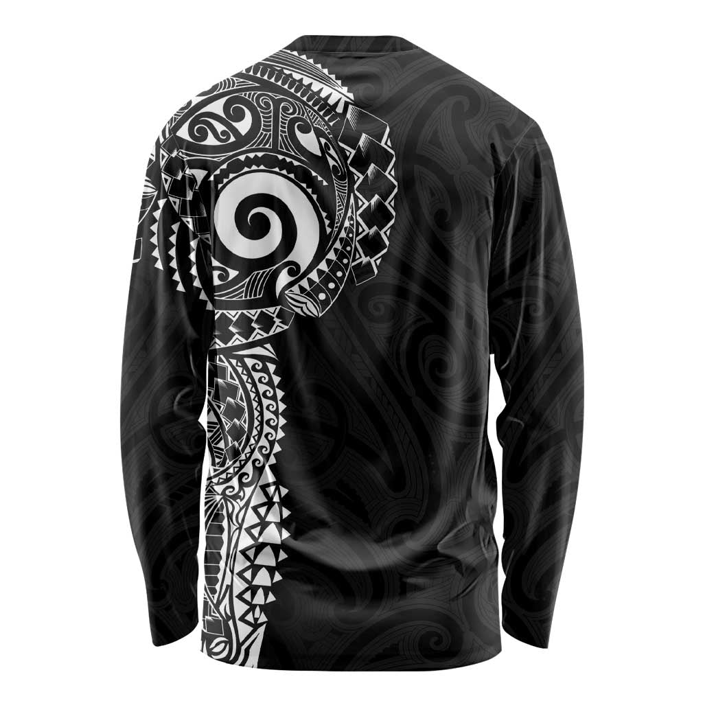 New Zealand Maori Koru Art Traditional Tattoo Long Sleeve Shirt Simple Style