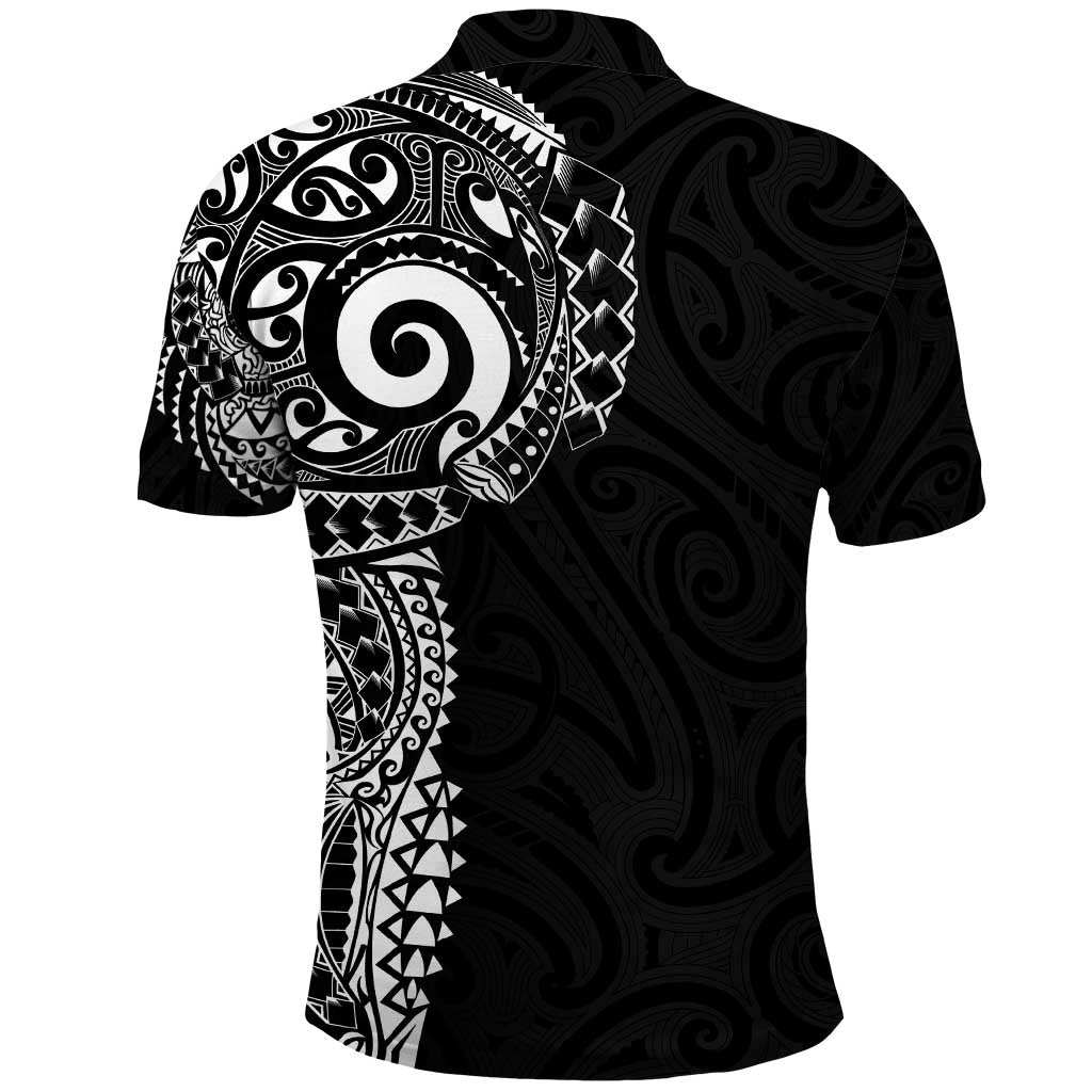New Zealand Maori Koru Art Traditional Tattoo Polo Shirt Simple Style