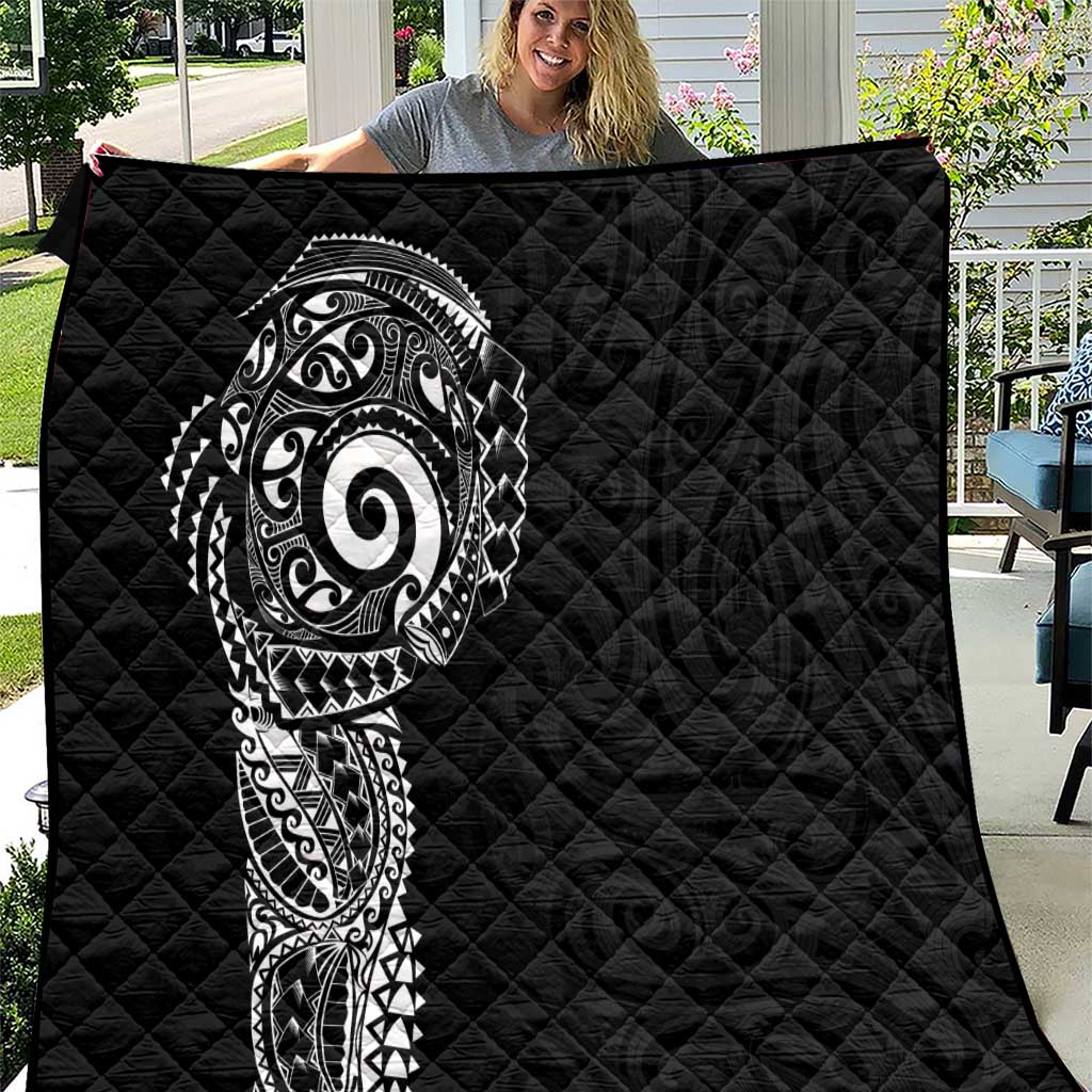 New Zealand Maori Koru Art Traditional Tattoo Quilt Simple Style