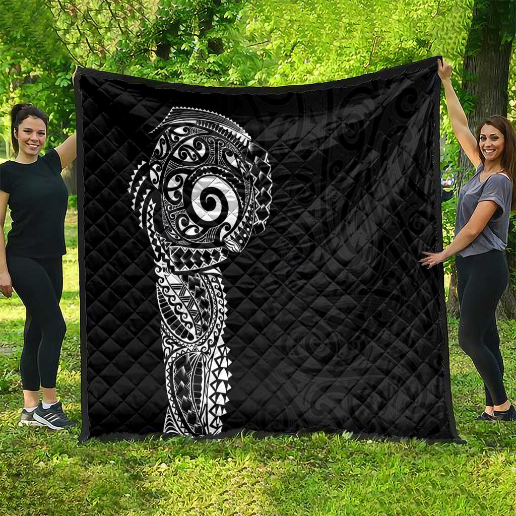 New Zealand Maori Koru Art Traditional Tattoo Quilt Simple Style