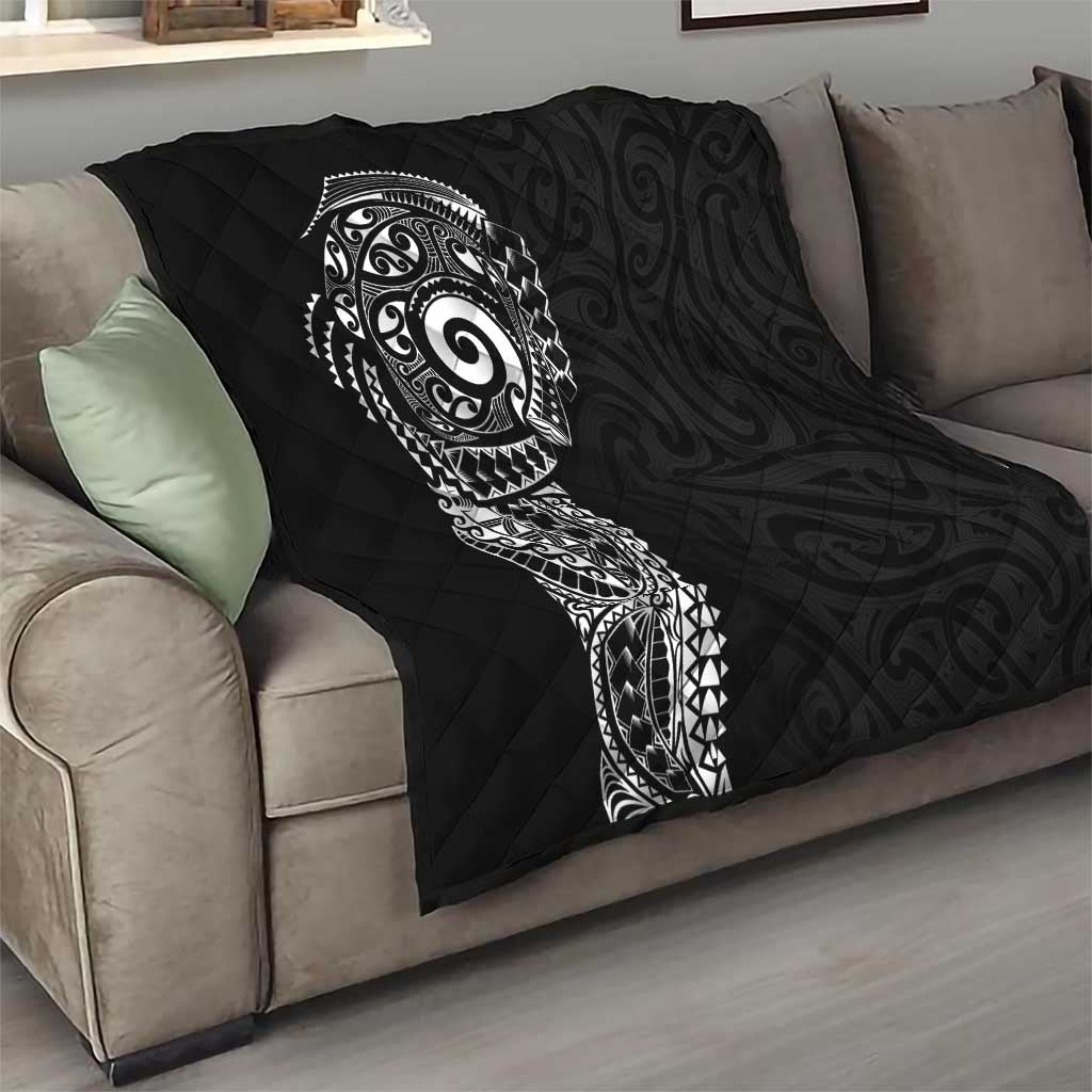 New Zealand Maori Koru Art Traditional Tattoo Quilt Simple Style