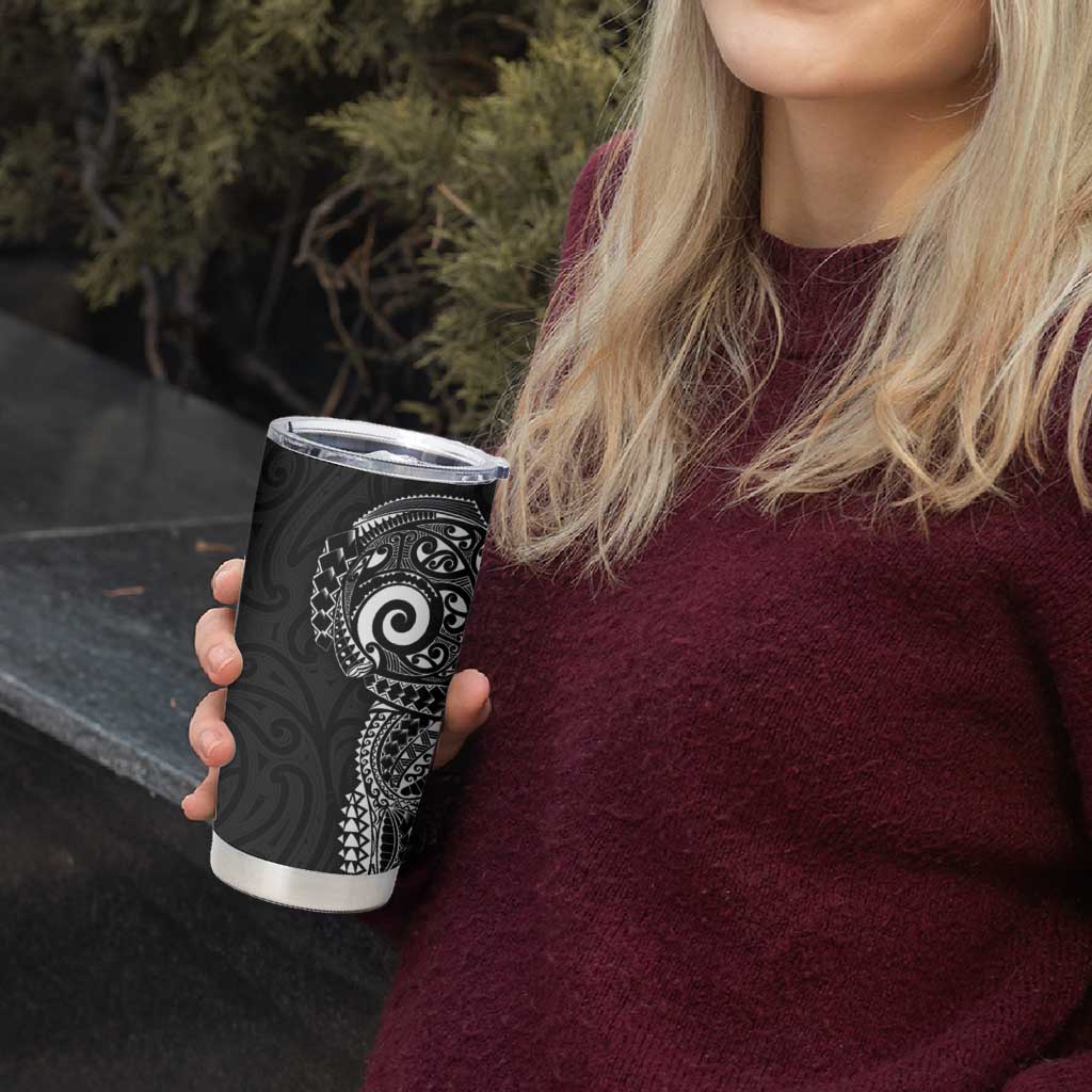 New Zealand Maori Koru Art Traditional Tattoo Tumbler Cup Simple Style