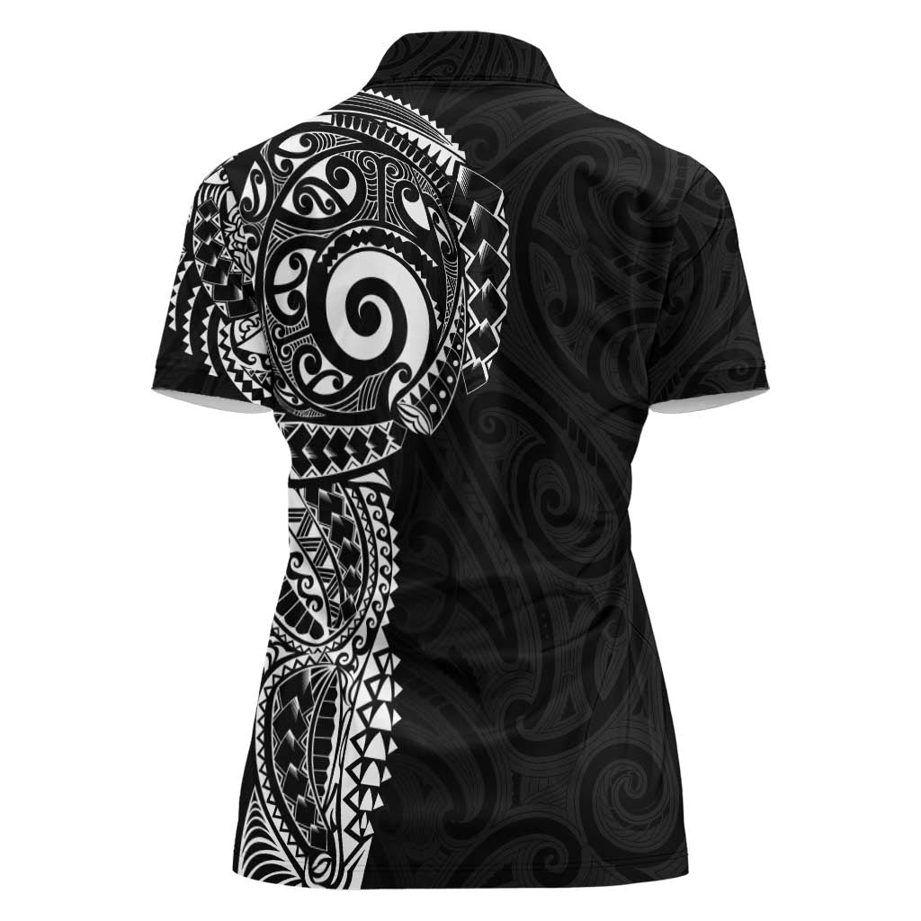 New Zealand Maori Koru Art Traditional Tattoo Women Polo Shirt Simple Style