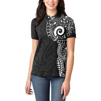 New Zealand Maori Koru Art Traditional Tattoo Women Polo Shirt Simple Style