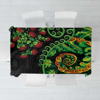 New Zealand Koru Plants and Pohutukawa Tablecloth Maori Tattoo Pattern