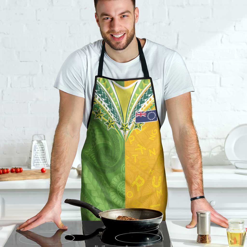 Cook Islands Language Week Apron Tatau Pattern and Rarotongan Alphabet - Polynesian Pride