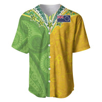 Cook Islands Language Week Baseball Jersey Tatau Pattern and Rarotongan Alphabet - Polynesian Pride