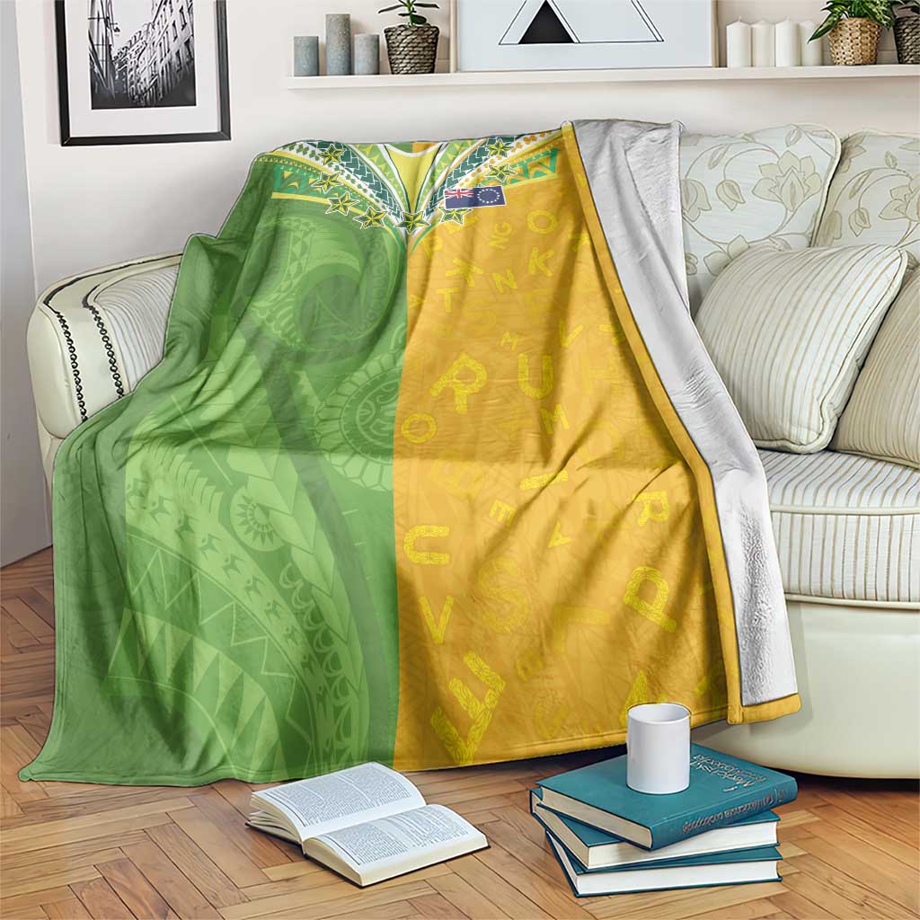 Cook Islands Language Week Blanket Tatau Pattern and Rarotongan Alphabet - Polynesian Pride