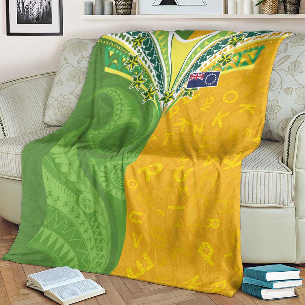 Cook Islands Language Week Blanket Tatau Pattern and Rarotongan Alphabet - Polynesian Pride