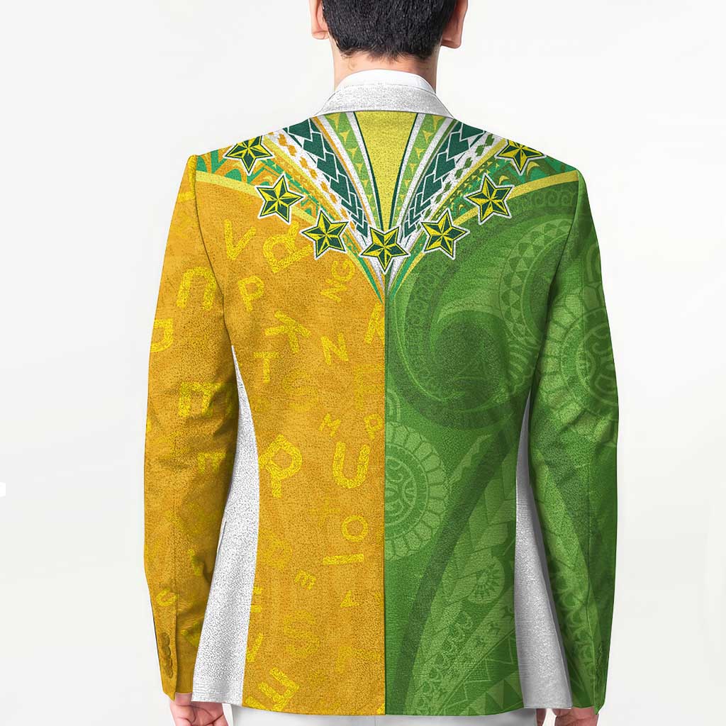 Cook Islands Language Week Blazer Tatau Pattern and Rarotongan Alphabet - Polynesian Pride