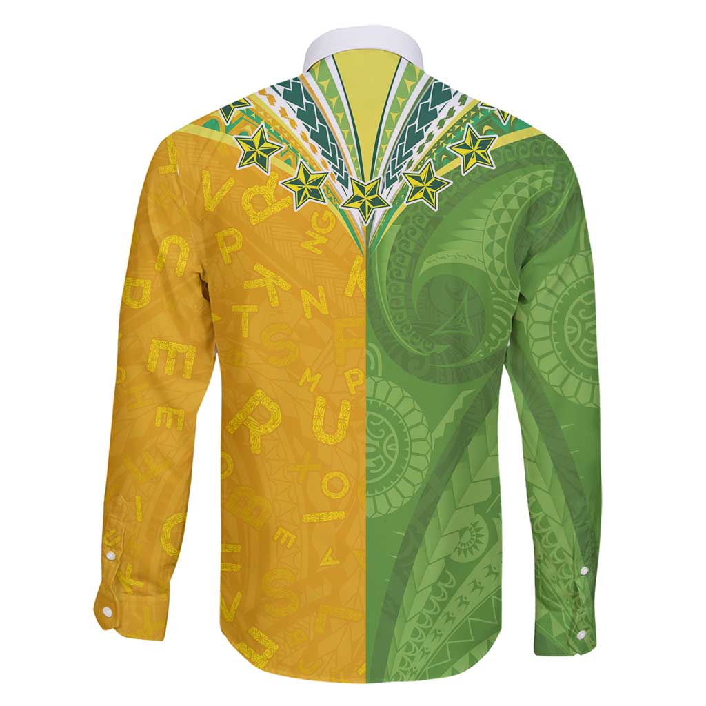 Cook Islands Language Week Family Matching Summer Maxi Dress and Hawaiian Shirt Tatau Pattern and Rarotongan Alphabet - Polynesian Pride