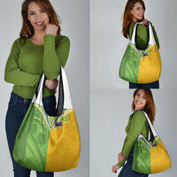 Cook Islands Language Week Grocery Bag Tatau Pattern and Rarotongan Alphabet - Polynesian Pride