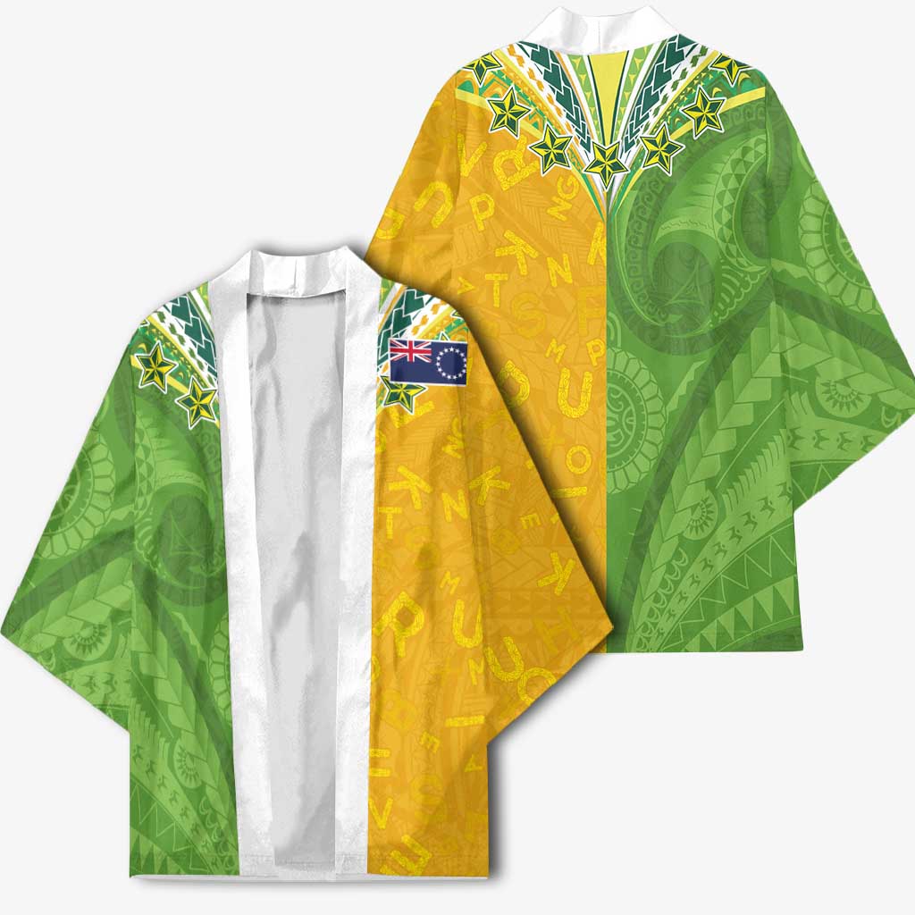 Cook Islands Language Week Kimono Tatau Pattern and Rarotongan Alphabet - Polynesian Pride