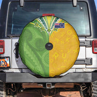 Cook Islands Language Week Spare Tire Cover Tatau Pattern and Rarotongan Alphabet - Polynesian Pride