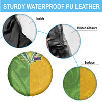 Cook Islands Language Week Spare Tire Cover Tatau Pattern and Rarotongan Alphabet - Polynesian Pride