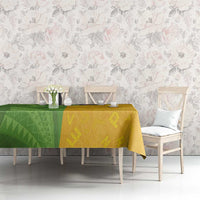 Cook Islands Language Week Tablecloth Tatau Pattern and Rarotongan Alphabet - Polynesian Pride