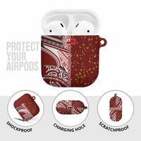 Tonga Language Week AirPods Case Ngatu Pattern and Tongan Alphabet - Polynesian Pride