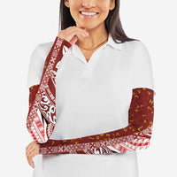 Tonga Language Week Arm Sleeves Ngatu Pattern and Tongan Alphabet - Polynesian Pride