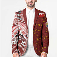 Tonga Language Week Blazer Ngatu Pattern and Tongan Alphabet - Polynesian Pride