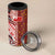 Tonga Language Week 4 in 1 Can Cooler Tumbler Ngatu Pattern and Tongan Alphabet - Polynesian Pride