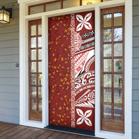 Tonga Language Week Door Cover Ngatu Pattern and Tongan Alphabet - Polynesian Pride