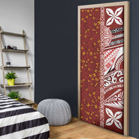 Tonga Language Week Door Cover Ngatu Pattern and Tongan Alphabet - Polynesian Pride