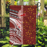 Tonga Language Week Garden Flag Ngatu Pattern and Tongan Alphabet - Polynesian Pride