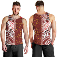 Tonga Language Week Men Tank Top Ngatu Pattern and Tongan Alphabet - Polynesian Pride