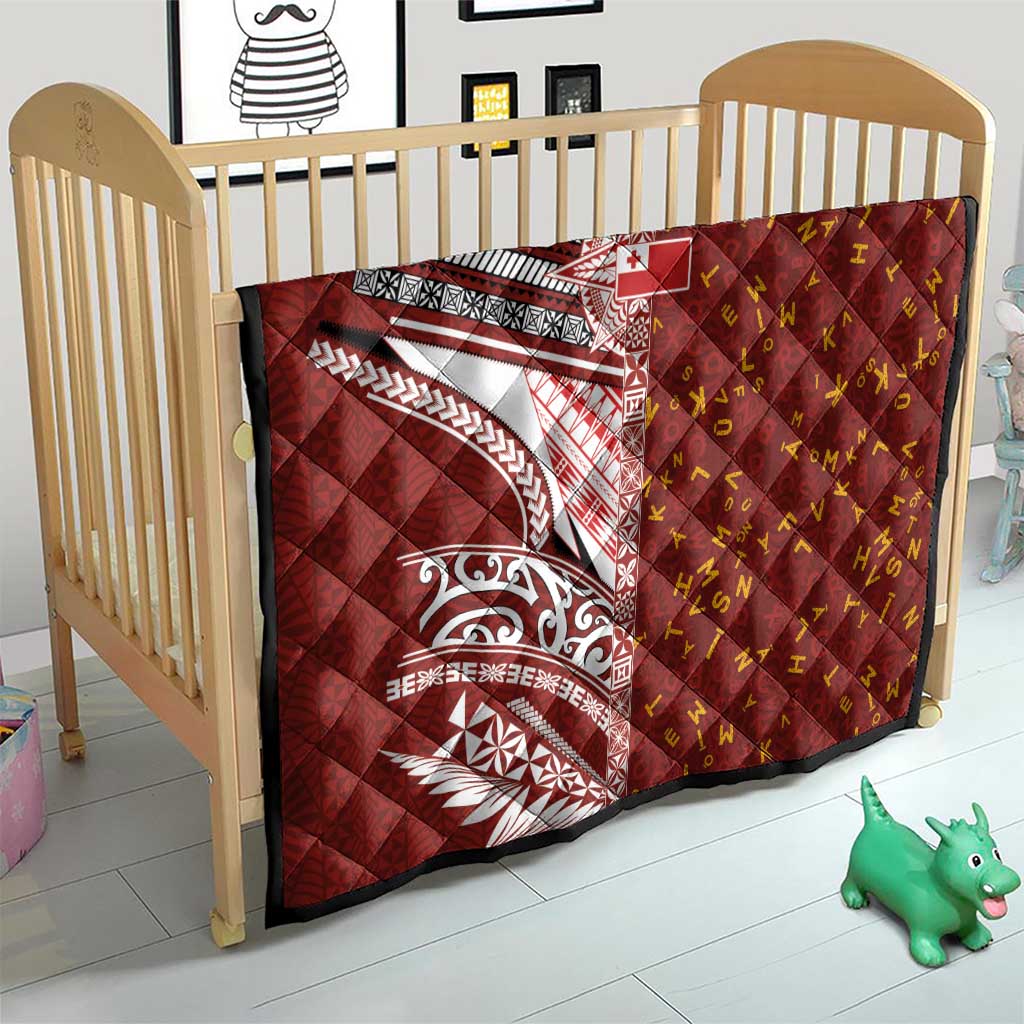 Tonga Language Week Quilt Ngatu Pattern and Tongan Alphabet - Polynesian Pride