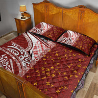 Tonga Language Week Quilt Bed Set Ngatu Pattern and Tongan Alphabet - Polynesian Pride