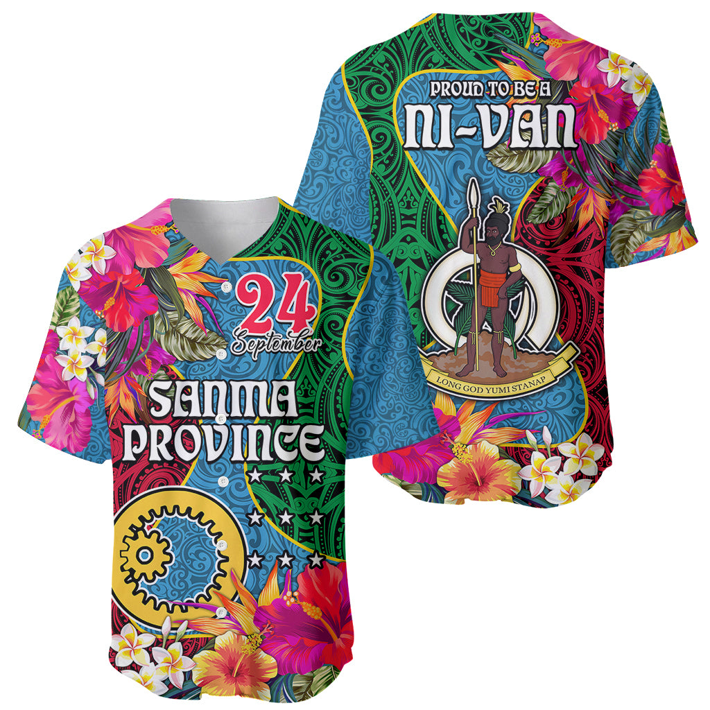 Sanma Day Baseball Jersey Proud To Be A Ni-Van Beauty Pacific Flower LT03 - Polynesian Pride