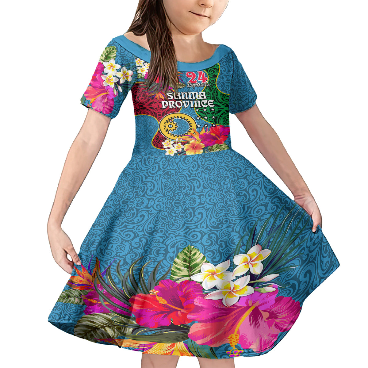 Sanma Day Family Matching Mermaid Dress and Hawaiian Shirt Proud To Be A Ni-Van Beauty Pacific Flower LT03 - Polynesian Pride