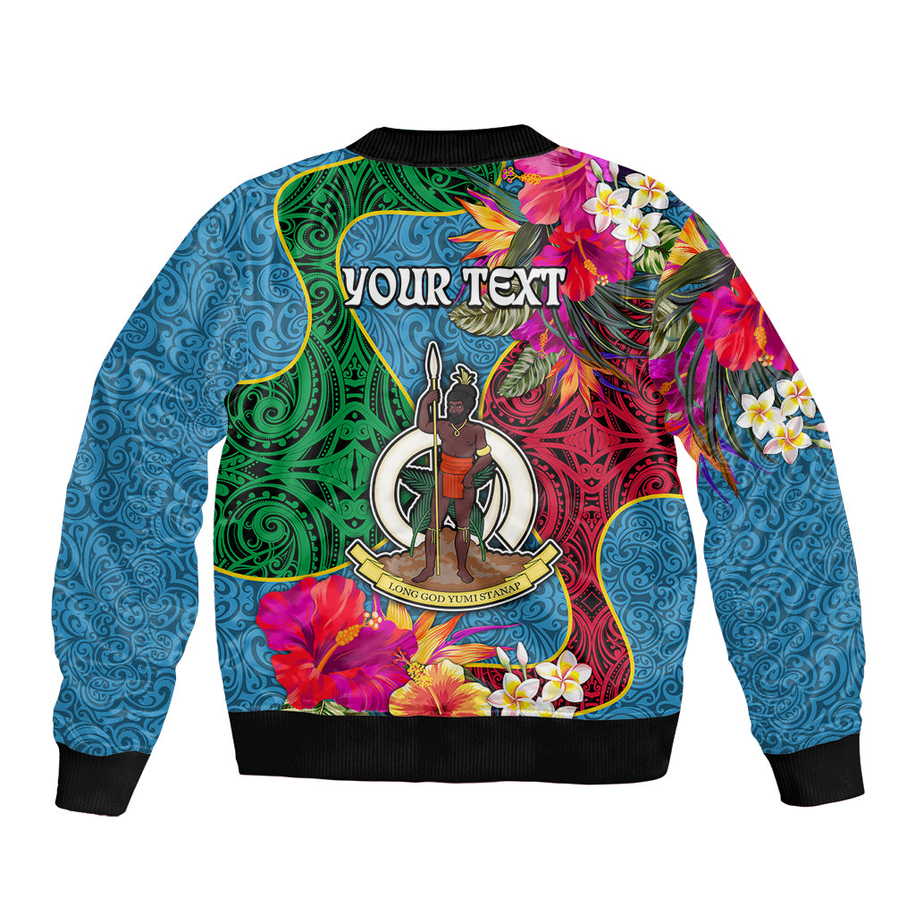 Personalised Sanma Day Bomber Jacket Proud To Be A Ni-Van Beauty Pacific Flower LT03 - Polynesian Pride