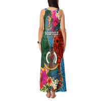 Personalised Sanma Day Tank Maxi Dress Proud To Be A Ni-Van Beauty Pacific Flower LT03 - Polynesian Pride