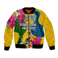 Malampa Day Bomber Jacket Proud To Be A Ni-Van Beauty Pacific Flower LT03 Unisex Yellow - Polynesian Pride