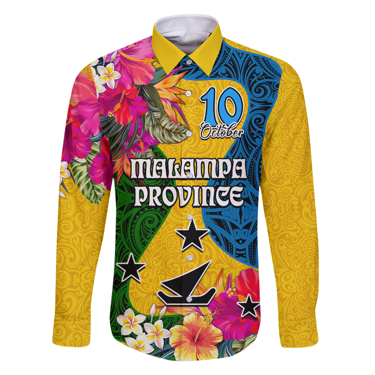 Malampa Day Family Matching Long Sleeve Bodycon Dress and Hawaiian Shirt Proud To Be A Ni-Van Beauty Pacific Flower LT03 - Polynesian Pride