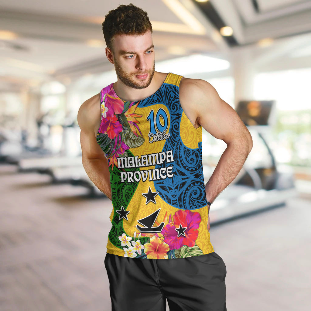 Malampa Day Men Tank Top Proud To Be A Ni-Van Beauty Pacific Flower LT03 - Polynesian Pride