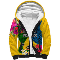 Malampa Day Sherpa Hoodie Proud To Be A Ni-Van Beauty Pacific Flower LT03 Unisex Yellow - Polynesian Pride