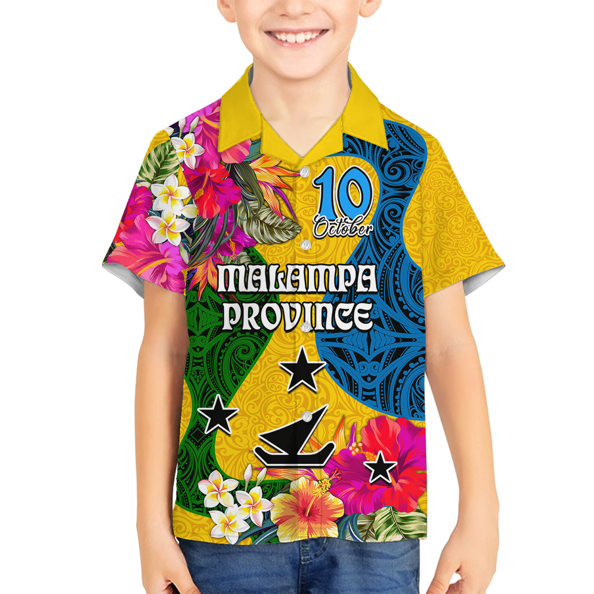 Personalised Malampa Day Family Matching Mermaid Dress and Hawaiian Shirt Proud To Be A Ni-Van Beauty Pacific Flower LT03 - Polynesian Pride