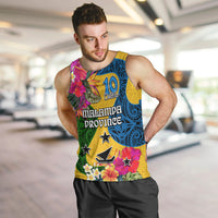 Personalised Malampa Day Men Tank Top Proud To Be A Ni-Van Beauty Pacific Flower LT03 - Polynesian Pride