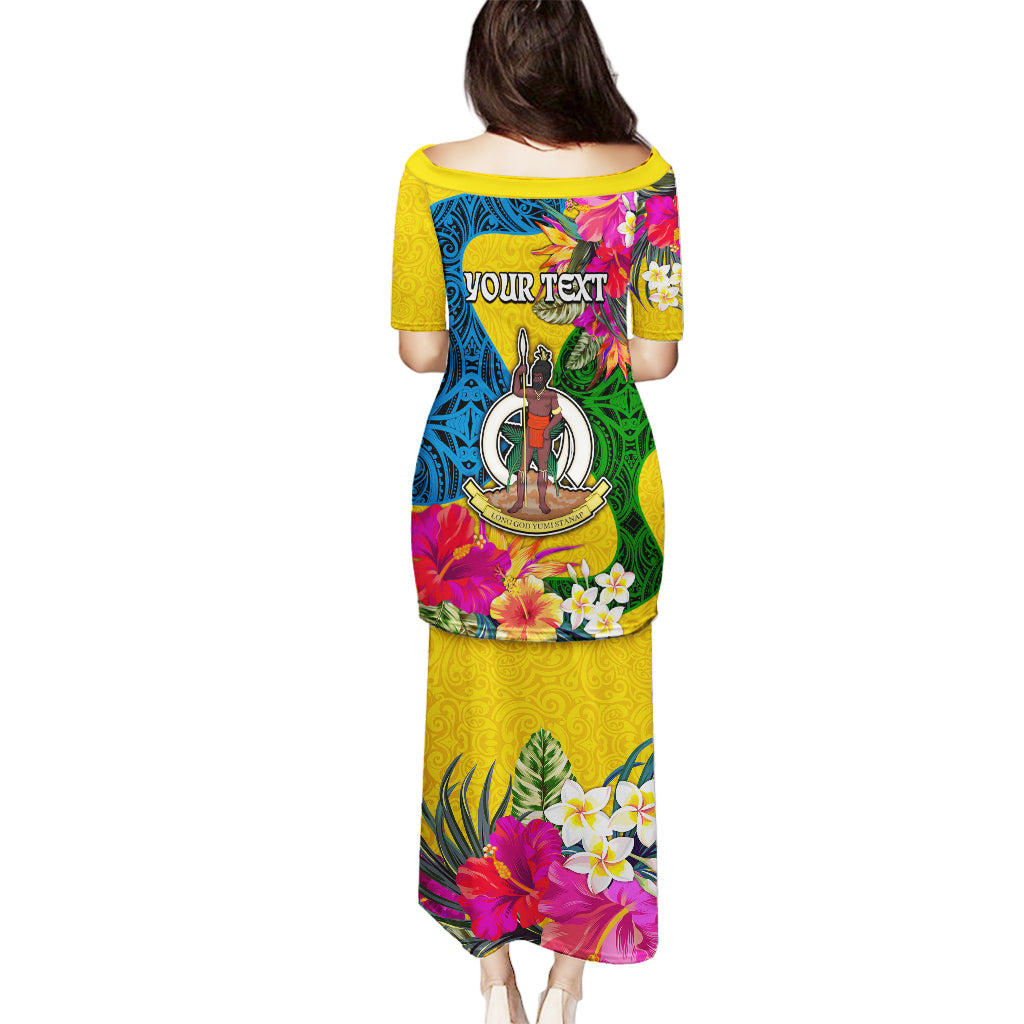 Personalised Malampa Day Puletasi Proud To Be A Ni-Van Beauty Pacific Flower LT03 - Polynesian Pride